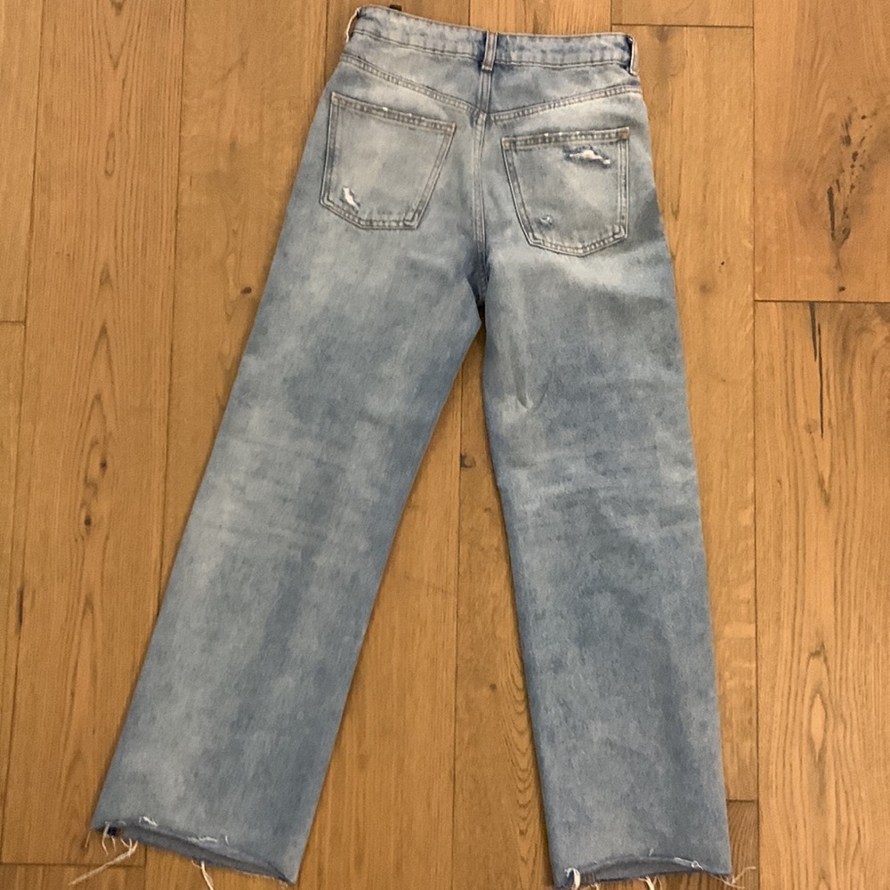 Wide Leg High Rise Zara Denim Jeans Size 26 - Picture 5 of 7